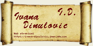 Ivana Dinulović vizit kartica